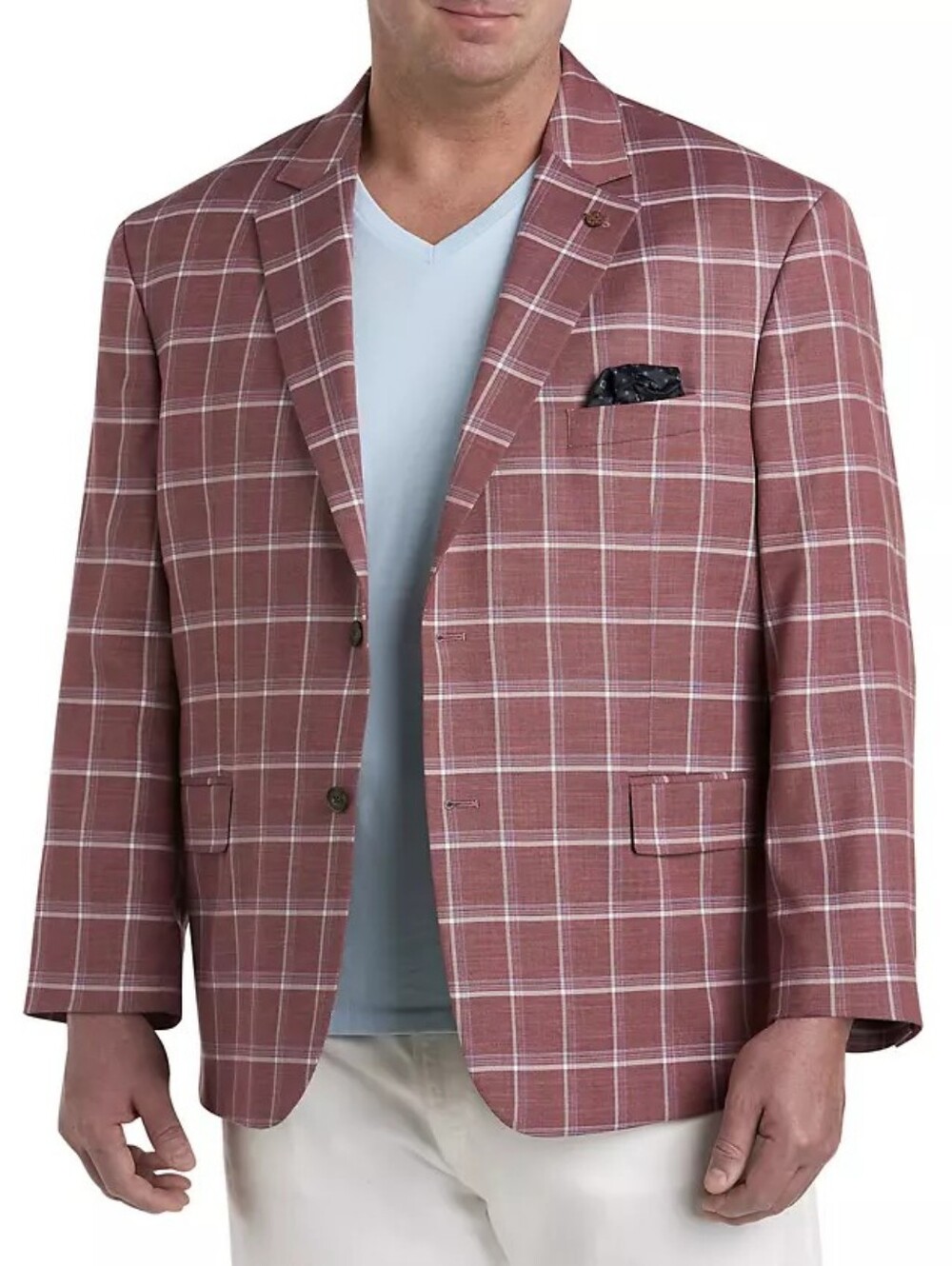 Oak Hill Windowpane Sport Coat Two Button Plaid Size 2XL 50-52 Color Barry